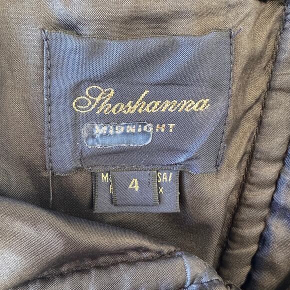 Shoshanna Rustin Black Faux Leather Gown SIZE 4 Formal Maxi Dress - Picture 10 of 15